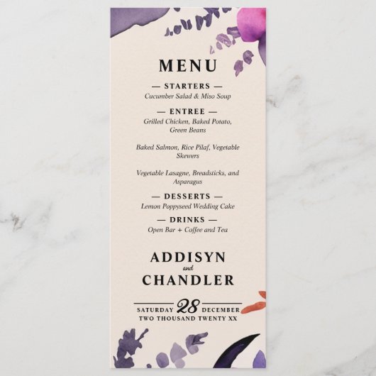 魅惑の紫+オレンジ色のフローラハロウィン結婚ズ プログラム (正面)