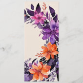 魅惑の紫+オレンジ色のフローラハロウィン結婚ズ プログラム (裏面)