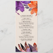 魅惑の紫+オレンジ色のフローラハロウィン結婚ズ プログラム (裏面)