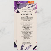 魅惑の紫+オレンジ色のフローラハロウィン結婚ズ プログラム (正面/裏面)