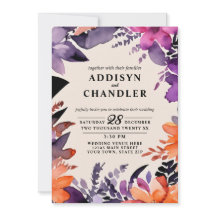 魅惑の紫+オレンジ色のフローラハロウィン結婚ズ