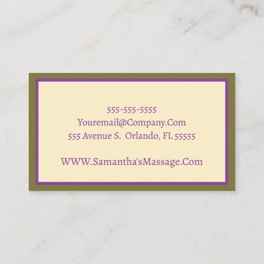 魅惑の紫 名刺 (裏面)