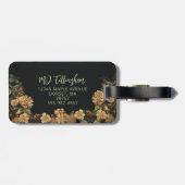 魅惑の緑のドラゴンとエレガントフローラ・アレイ ラゲッジタグ (裏面横)