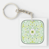 魅惑の緑の花 キーホルダー (正面)