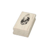 魅惑の羽毛とオオカミのアートワーク ラバースタンプ (スタンプ)