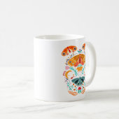 魅惑の翼の魔法の蛾の蝶 コーヒーマグカップ (正面右)