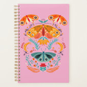 魅惑の翼の魔法の蛾の蝶 プランナー手帳 (正面)