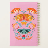 魅惑の翼の魔法の蛾の蝶 プランナー手帳 (裏面)