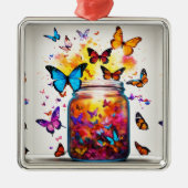 魅惑の翼：蝶の星座Tシャツ メタルオーナメント (正面)