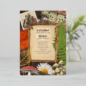 魅惑の自然派ウッドランドスタイルの箔押し招待状 箔招待状 (立ち正面)