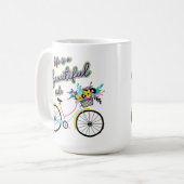 魅惑の自転車:人生は美しい旅 コーヒーマグカップ (正面左)