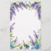 魅惑の花々が紫と青に咲き誇る 便箋 (裏面)