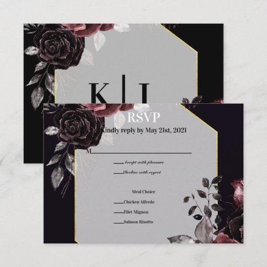 魅惑の花々 出欠カード (正面/裏面)