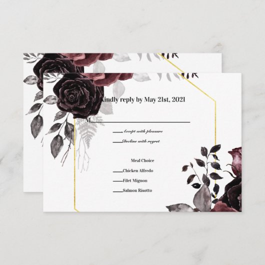 魅惑の花々 出欠カード (正面/裏面)