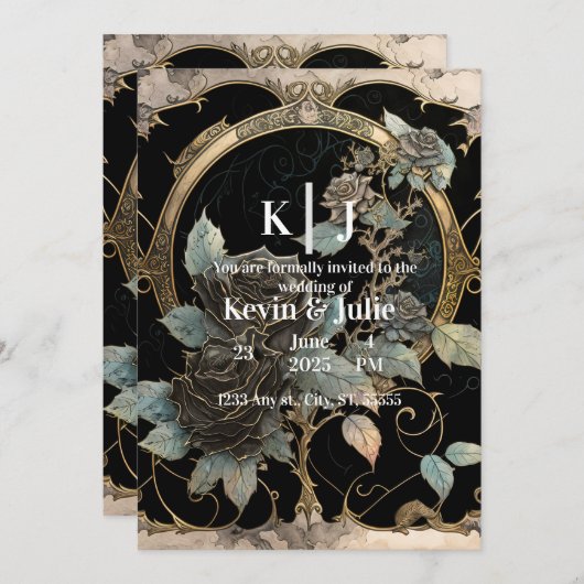 魅惑の花々 招待状 (正面/裏面)