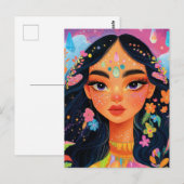 魅惑の花のポストクロッシング ポストカード (正面/裏面)