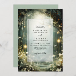 魅惑の花の小道 緑の結婚式 招待状