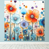 魅惑の花の草原の野花 キャンバスプリント (インサイチュ (ウッドフロア))