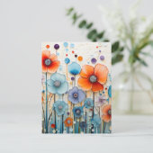 魅惑の花の草原の野花 シーズンポストカード (スタンド正面)