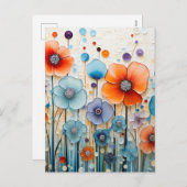 魅惑の花の草原の野花 シーズンポストカード (正面/裏面)