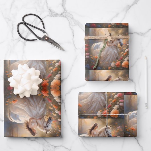 魅惑の花嫁と彼女のステッド。 ラッピングペーパーシート (正面)