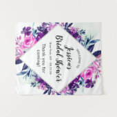 魅惑の花束 パープル ブライダル シャワー ウェルカム タペストリー (正面(横))