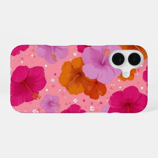 魅惑の花柄ケース iPhone 16ケース (裏面横)