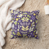 魅惑の花柄ラティス クッション (ブランケット)