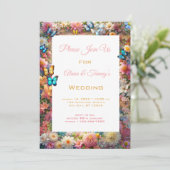 魅惑の花結婚式招待状 招待状 (スタンド正面)