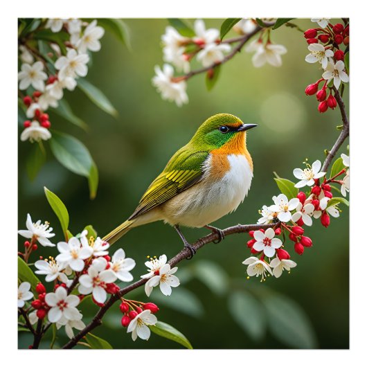 魅惑の花鳥 フォトプリント            (正面)