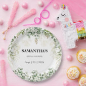 魅惑の葉金ゴールド&グリーンブライダルシャワー紙 ペーパープレート (パーティー)