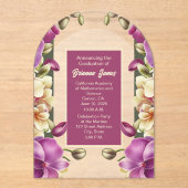 魅惑の蘭アクリル卒業招待状 アクリル招待状 (正面)