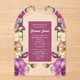 魅惑の蘭アクリル卒業招待状 アクリル招待状