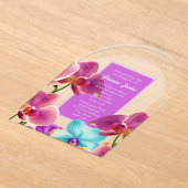 魅惑の蘭アクリル卒業招待状 アクリル招待状 (レイダウン)