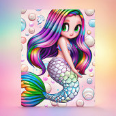 魅惑の虹の人魚の泡 ポストカード