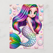 魅惑の虹の人魚の泡 ポストカード (正面)