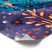 魅惑の虹の人魚カラフル女 ポスター (角)