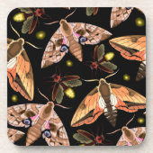 魅惑の蛾 | 自然コッインスパイアクコースターセット コースター (正面)