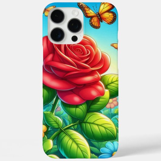魅惑の蝶とバラ Case-Mate iPhoneケース (裏面)