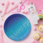 魅惑の蝶のブルーペーパープレート ペーパープレート (パーティー)