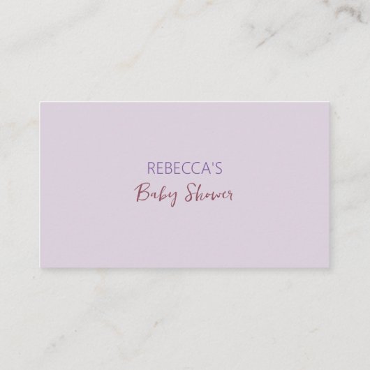 魅惑の蝶の赤ちゃんシャワー本のリクエスト エンクロージャーカード (裏面)