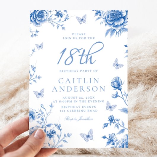 魅惑の蝶ガールズ18th誕生日パーティー 招待状