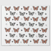 魅惑の蝶、ラッお洒落ピング紙 ラッピングペーパー (フラット)