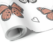 魅惑の蝶、ラッお洒落ピング紙 ラッピングペーパー (ロールコーナー)