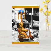 魅惑の象ヴィンテージおもちゃ象カード カード (黄色い花)