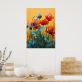 魅惑の赤いケシ ポスター (キッチン)