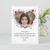 魅惑の赤い水彩ハートの花輪 シーズンカード (スタンド正面)