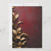 魅惑の赤と金のマスカレードウェディング 招待状 (裏面)