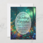 魅惑の輝く宝石の結婚森 招待状 (正面)