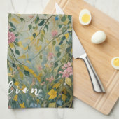 魅惑の通路：パステルシークレットガーデン キッチンタオル (四つ折り)